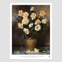  Still Life with Garden Roses and Rosemary Poster