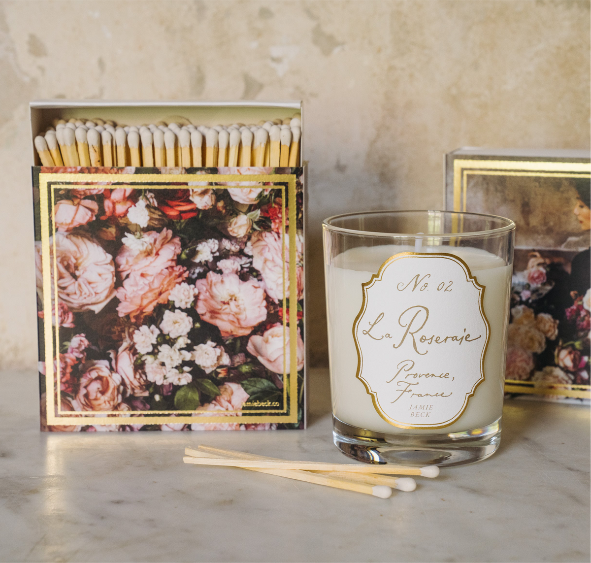 La Roseraie • Candle & Match Bundle