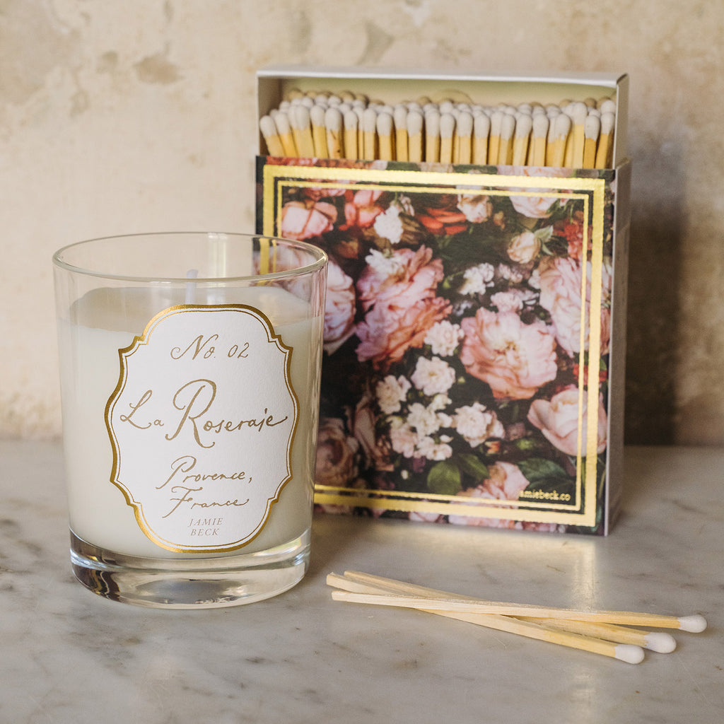La Roseraie • Candle & Match Bundle