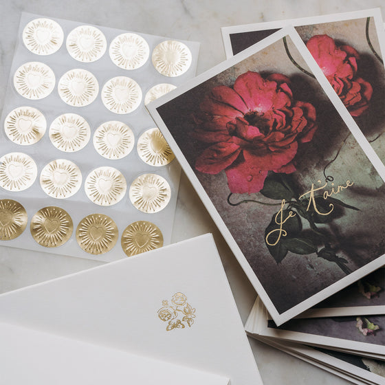 Amour Stationery • Set of 16 Cards and Envelopes