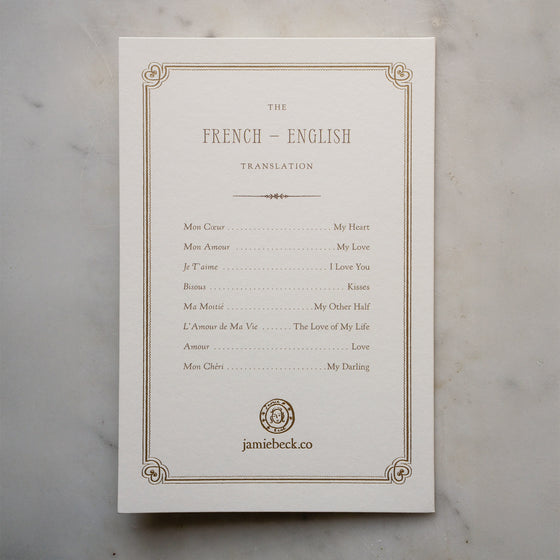 Amour Stationery • Set of 16 Cards and Envelopes