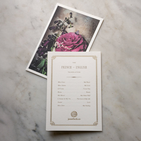 Amour Stationery • Set of 16 Cards and Envelopes