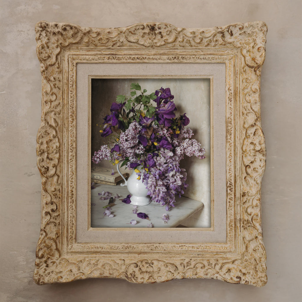 Wild Iris and Wisteria • Original Framed Masterwork