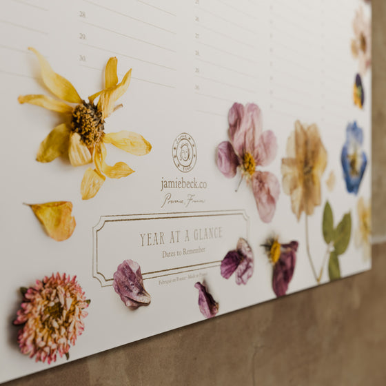 Year at a Glance Calendar Poster