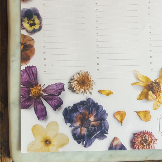 Year at a Glance Poster