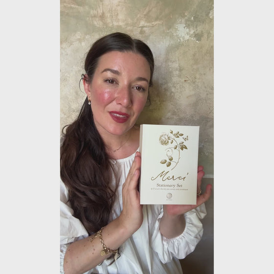 Merci Stationery • Set of 16 Cards and Envelopes