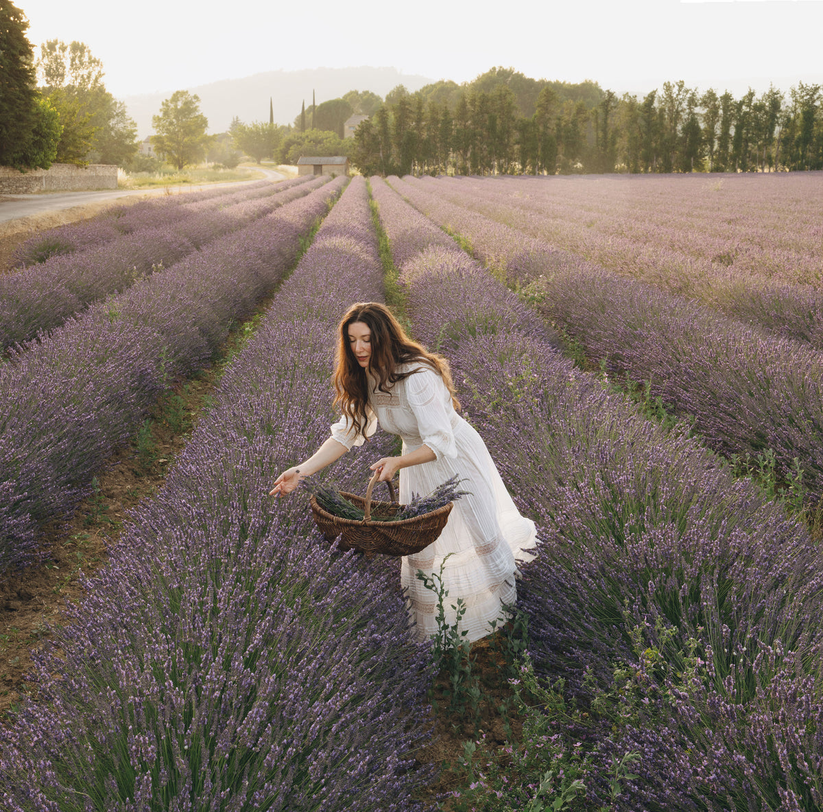 Jamie Beck in a lavender field.