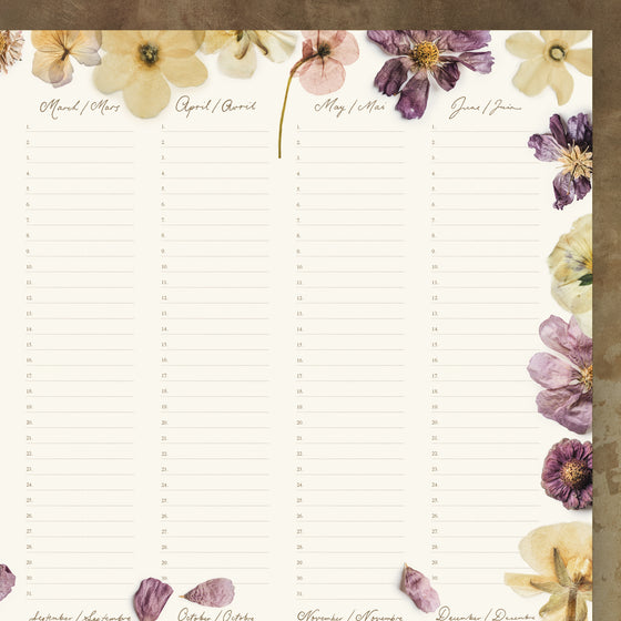 Year at a Glance Poster