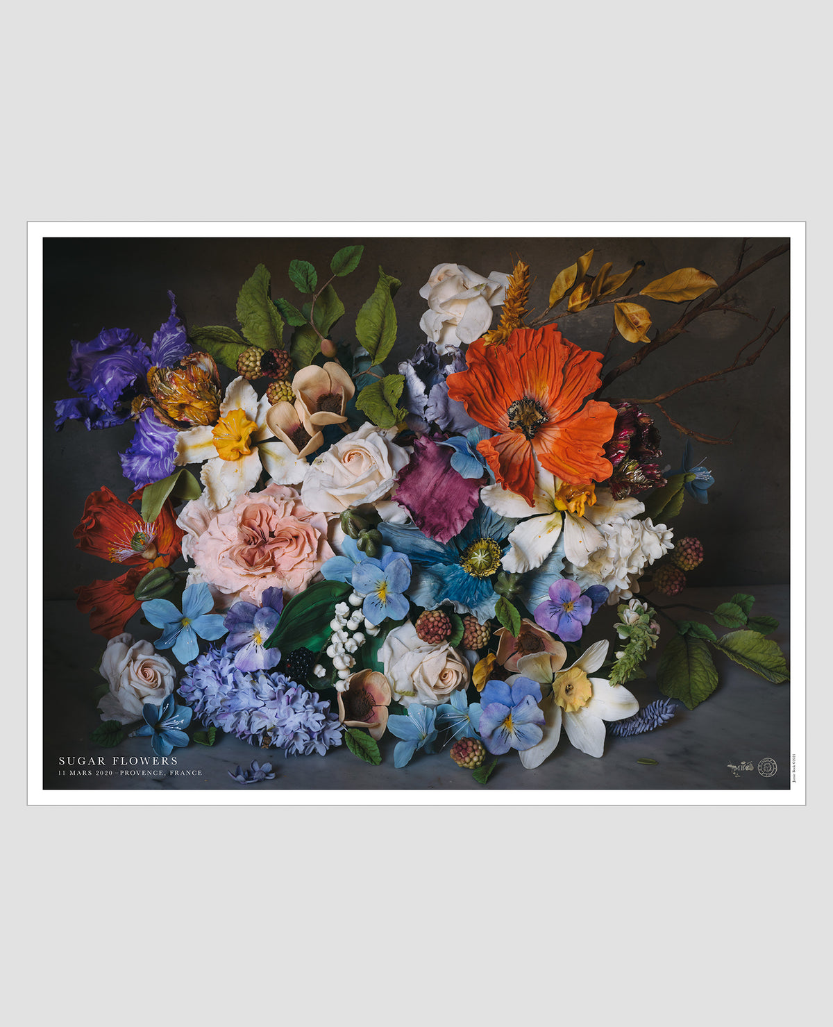 Sugar Flowers Horizontal Poster