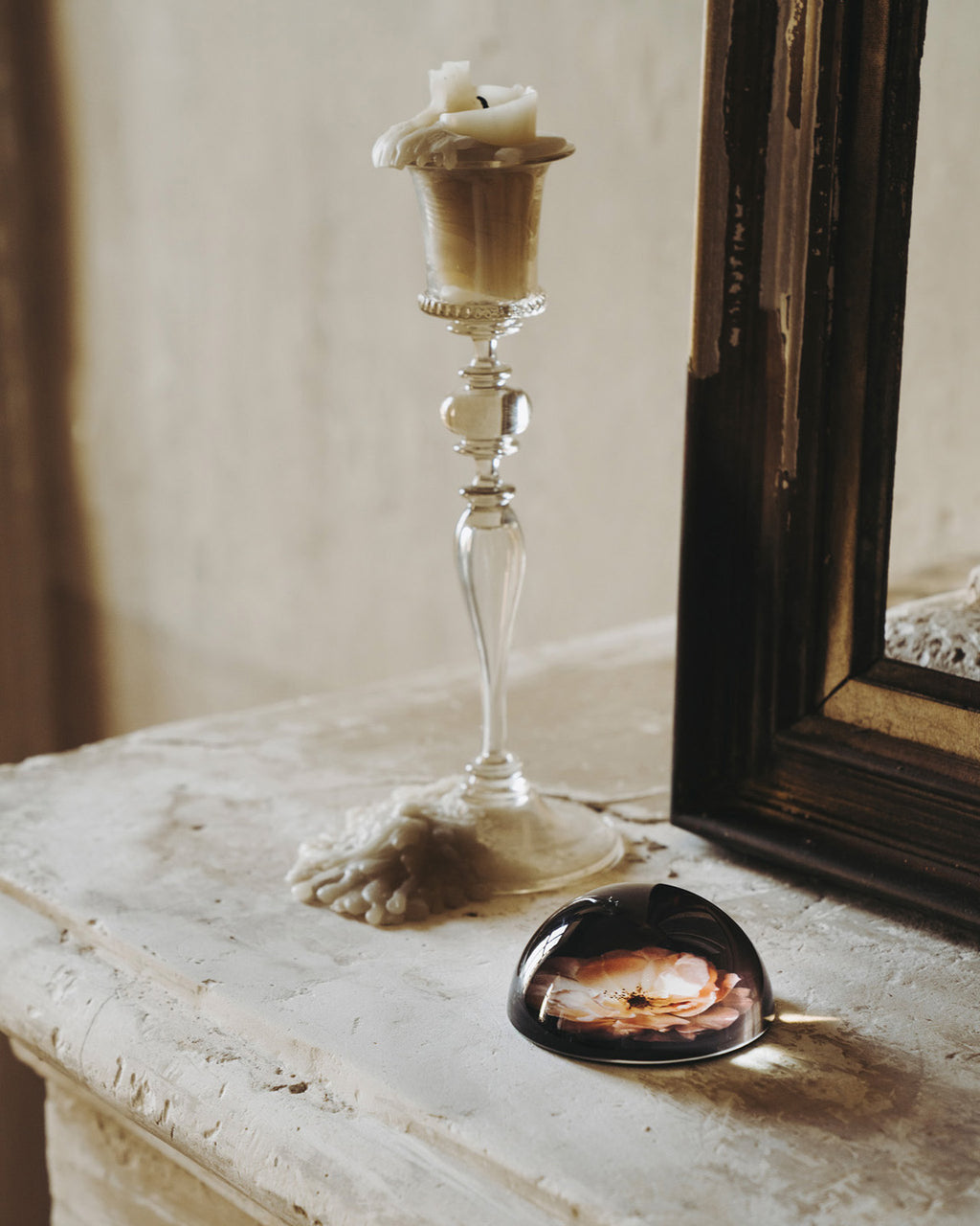 Drops of Provence Paperweight Blush Rose