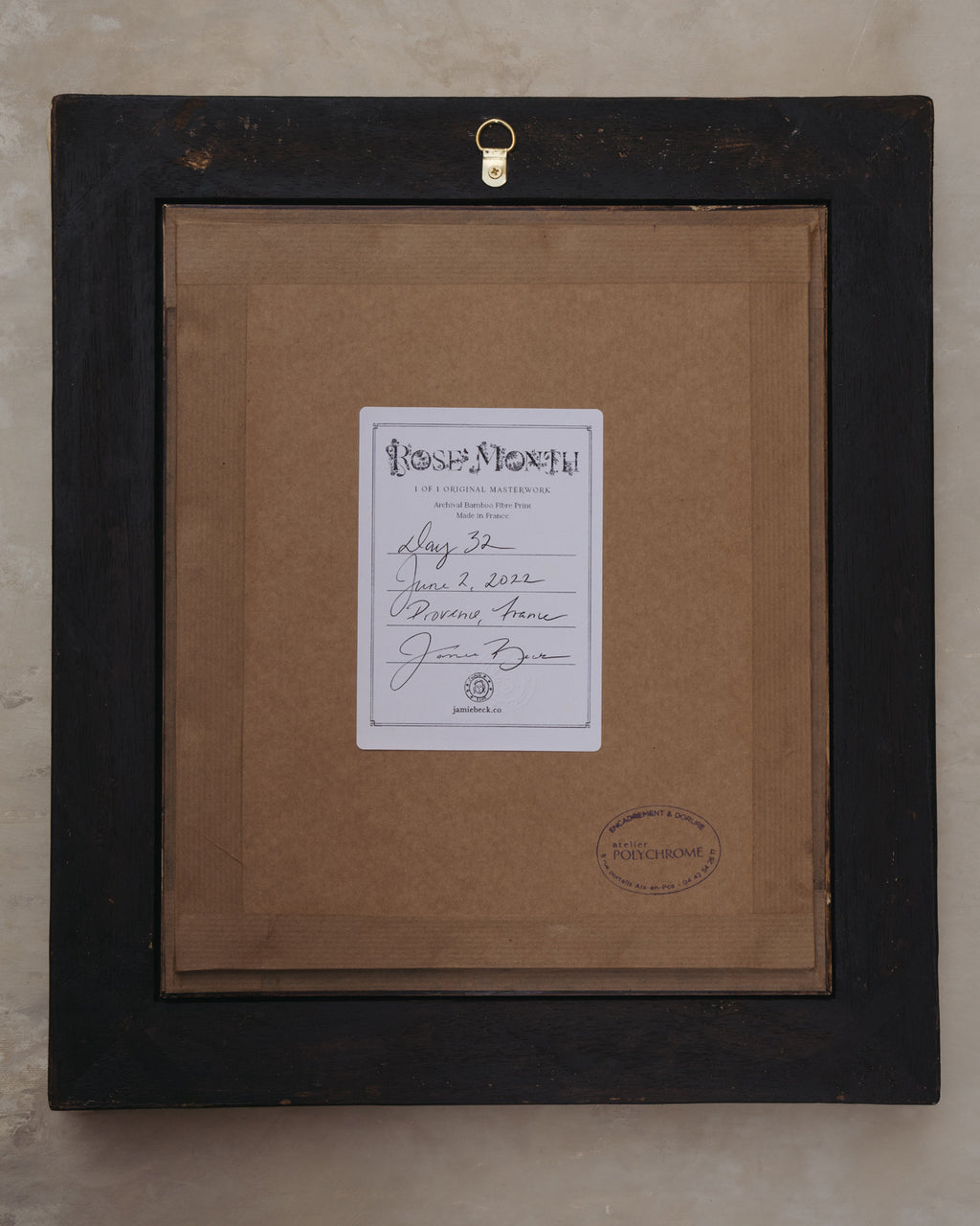 Framed Masterwork - Rose Month Day Thirty-two
