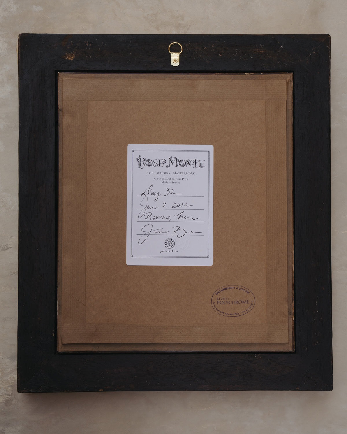 Framed Masterwork - Rose Month Day Thirty-two