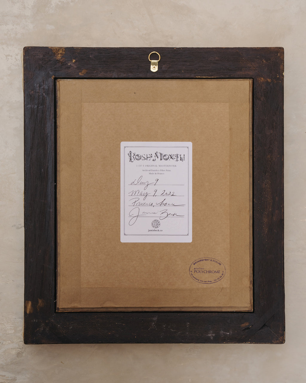 Framed Masterwork - Rose Month Day Nine