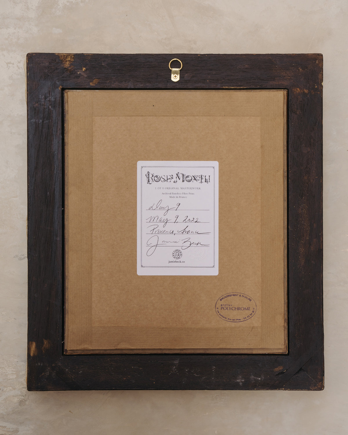Framed Masterwork - Rose Month Day Nine