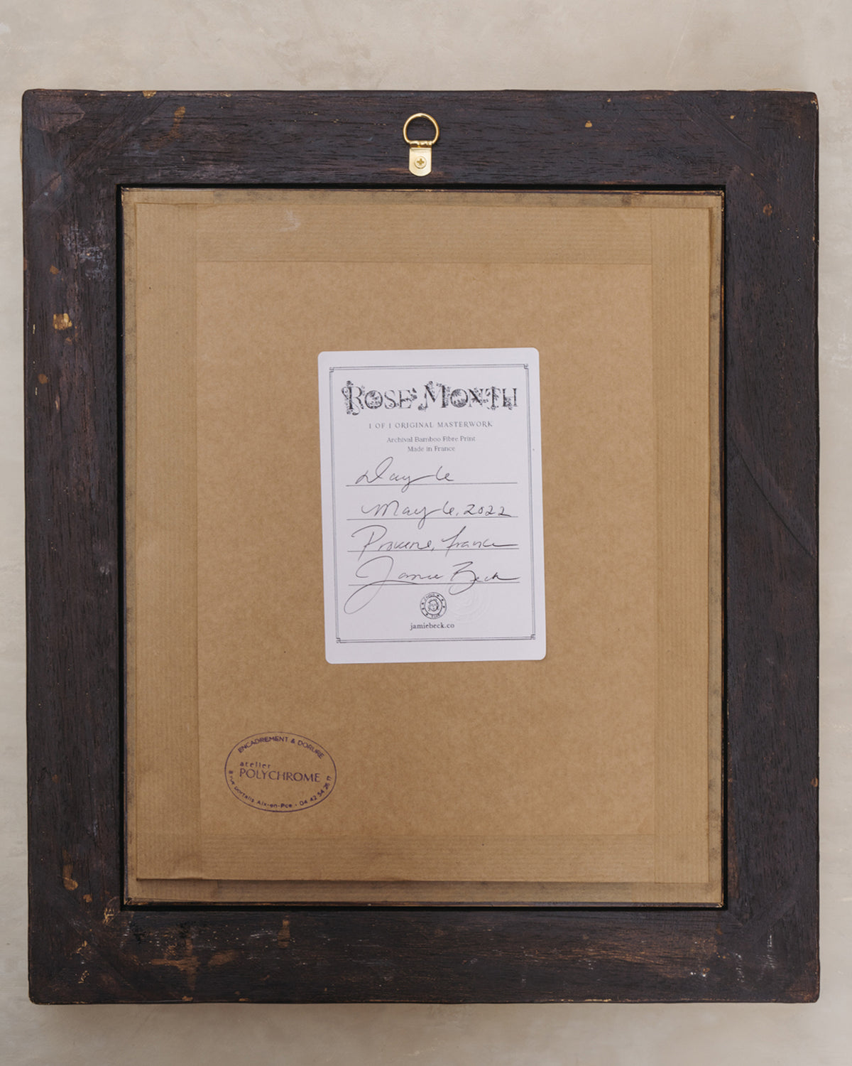 Framed Masterwork - Rose Month Day Six