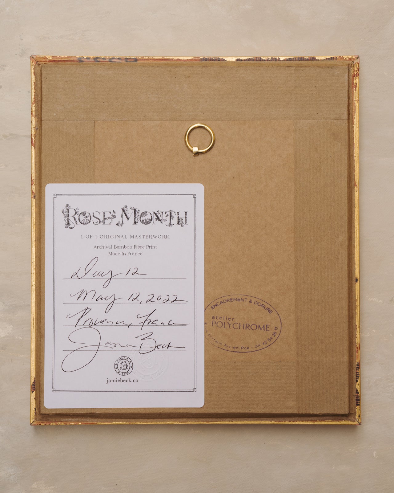 Framed Masterwork - Rose Month Day Twelve