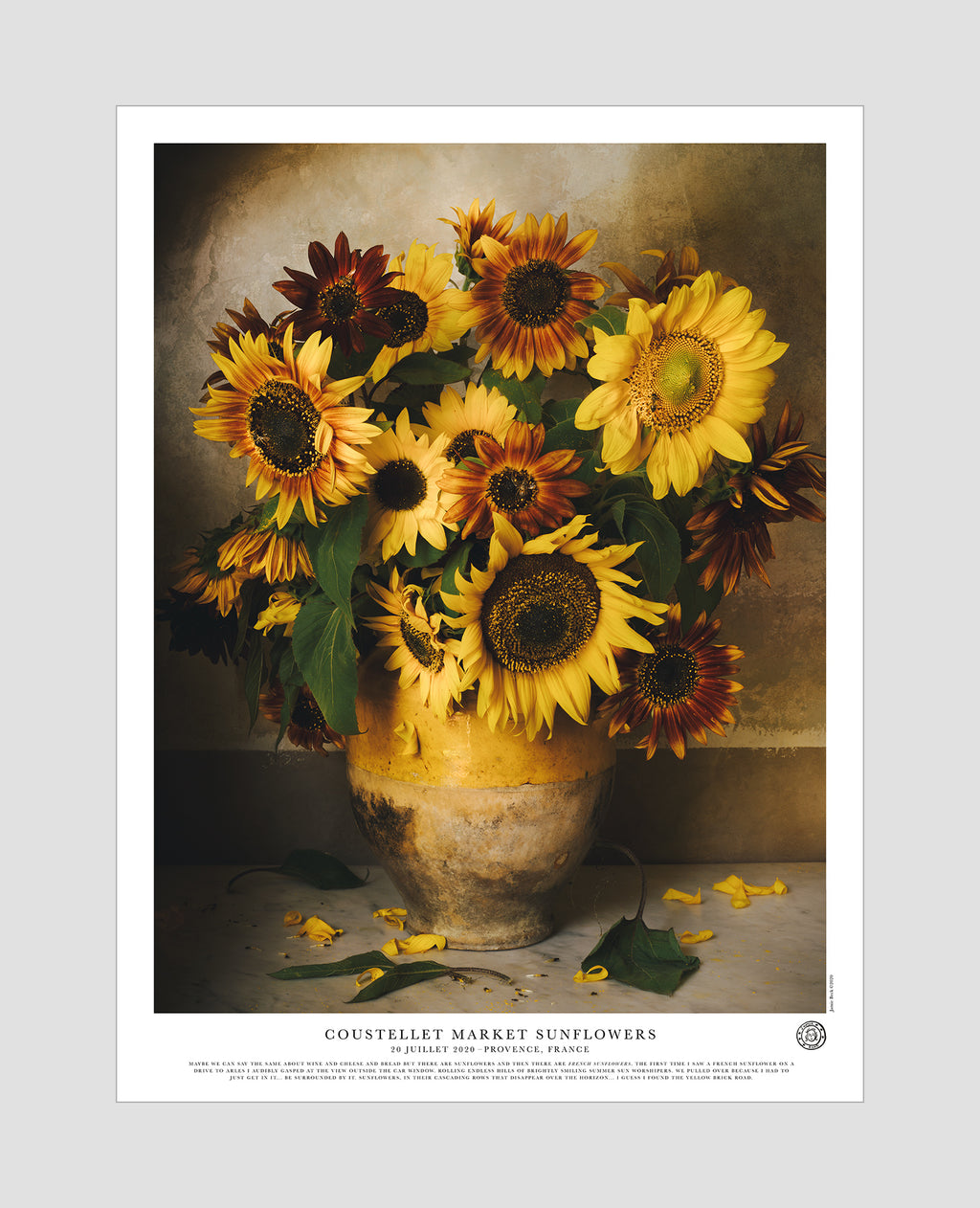 Coustellet Market Sunflowers Poster