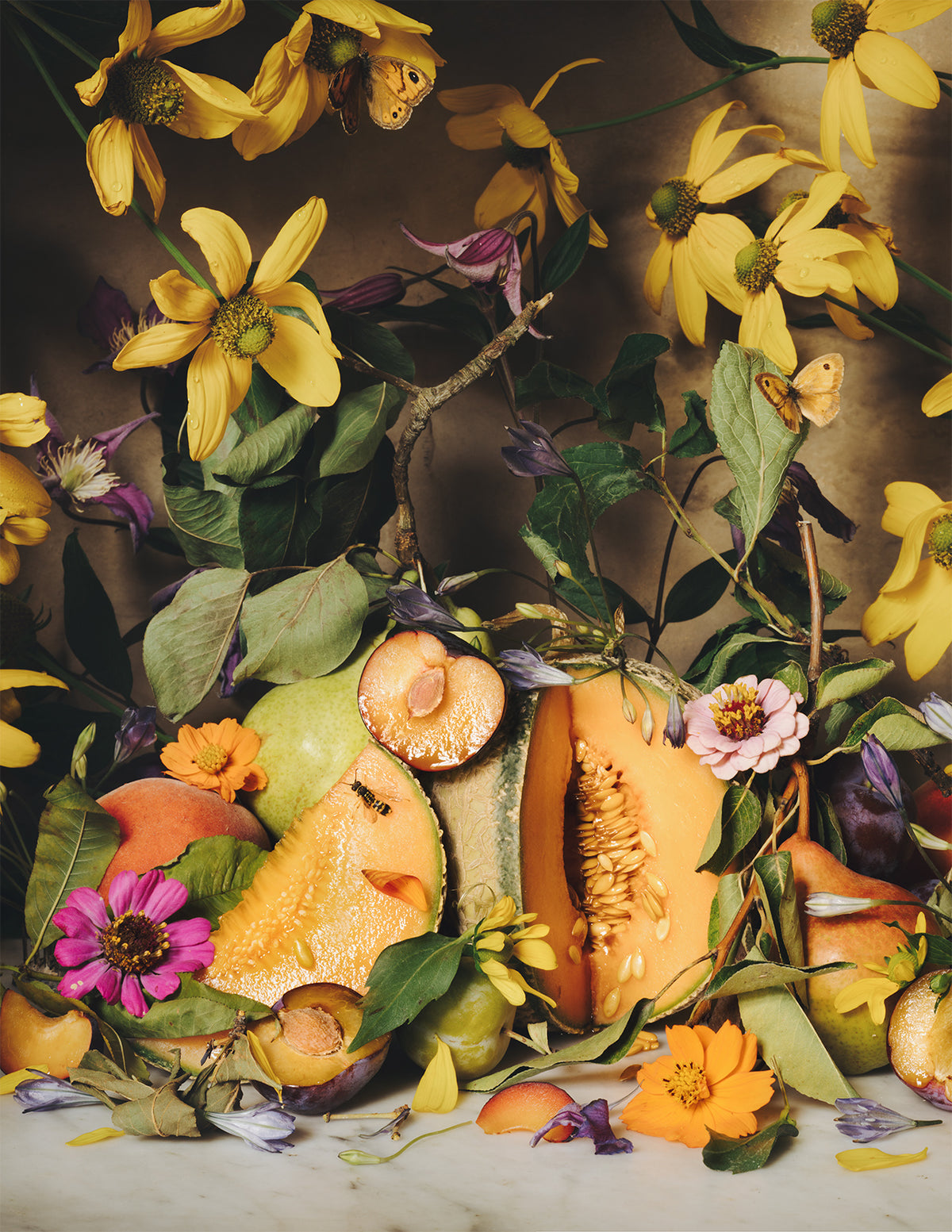 Flowers and Fruits of August Poster